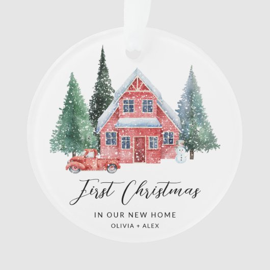 Eerste Home Gepersonaliseerd Ornament Nieuw Home G (voorkant)