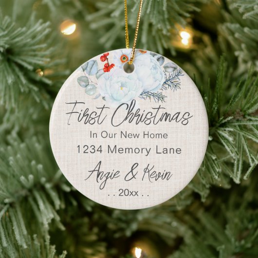Eerste Home Kerst Keepsake Ornament (Boom)