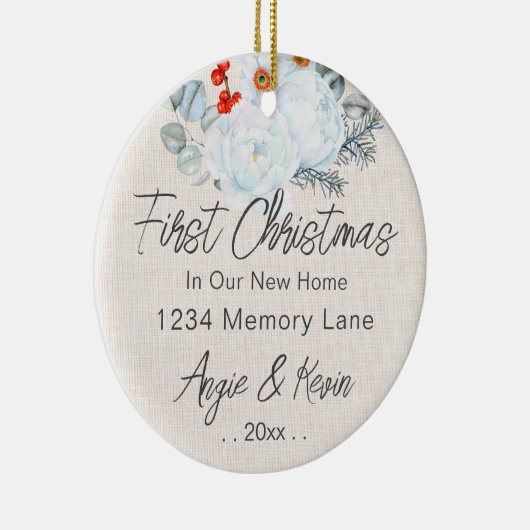 Eerste Home Kerst Keepsake Ornament (Rechts)