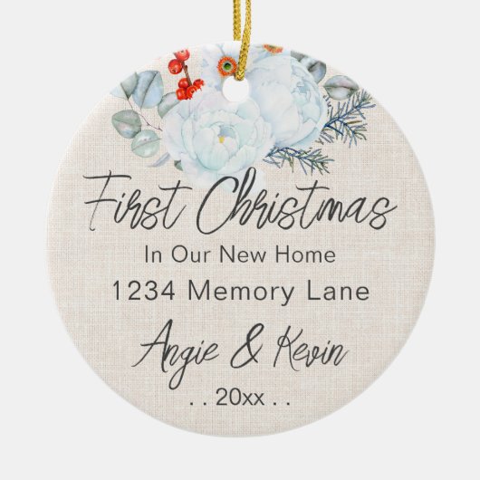 Eerste Home Kerst Keepsake Ornament (Voorkant)