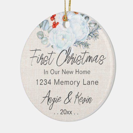 Eerste Home Kerst Keepsake Ornament (Links)