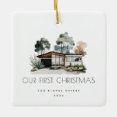 Eerste Home Mid-Century Modern Kerst Ornament (Voorkant)