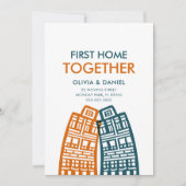 Eerste Home Samen nieuwe adreskaart met stad Kaart (Voorkant)