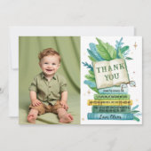 Eerste hoofdstuk verhalenboek verjaardagsfoto bedankkaart (Voorkant)