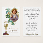 EERSTE-HOOGSTE-COMMUNICATIE-EUCHARIST PRAYER HOLY- VISITEKAARTJE (Voorkant /achterkant)