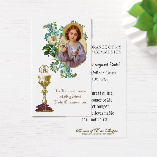 EERSTE-HOOGSTE-COMMUNICATIE-EUCHARIST PRAYER HOLY- VISITEKAARTJE (Bureau)