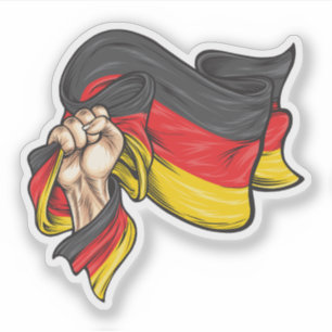 Eerste houder nationale vlag van Duitsland T-shirt Sticker