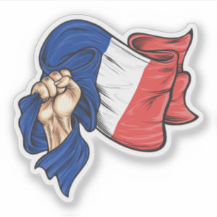Eerste houder nationale vlag van Frankrijk T-shirt Sticker