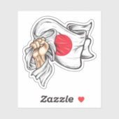 Eerste houder nationale vlag van Japan T-shirt Sticker (Vel)