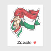 Eerste houder van de nationale vlag van Hongarije  Sticker (Vel)