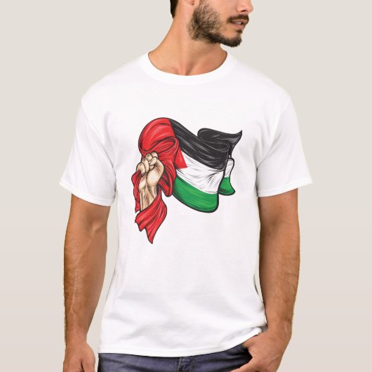 Eerste houder van de nationale vlag van Palestina  T-shirt (Voorkant)