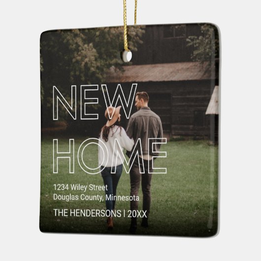 Eerste huis 2 Kerstfeest Keramisch Ornament (Links)