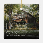 Eerste huis 2 Kerstfeest Keramisch Ornament (Achterkant)