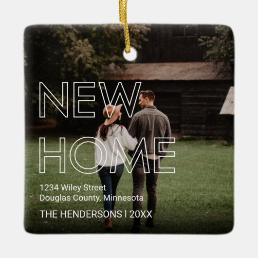 Eerste huis 2 Kerstfeest Keramisch Ornament (Voorkant)