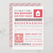 Eerste huis en Jubileum Uitnodigen Kaart (Voorkant / Achterkant)
