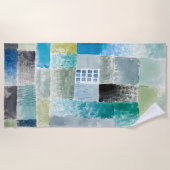 Eerste huis in een nederzetting - Paul Klee - Abst Strandlaken (Voorkant)