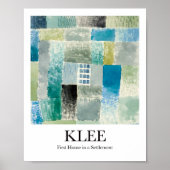 Eerste huis in een schikking door Paul Klee Poster (Voorkant)
