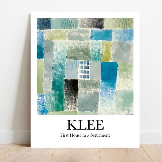 Eerste huis in een schikking door Paul Klee Poster