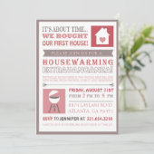 Eerste huis Uitnodiging voor huisverwarming - Eenv (Staand voorkant)