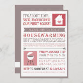 Eerste huis Uitnodiging voor huisverwarming - Eenv (Voorkant / Achterkant)