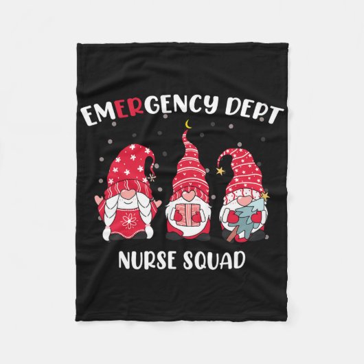 Eerste Hulp Afdeling Er Kerst Gnomes Nurs Fleece Deken (Voorkant)