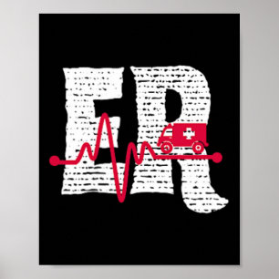 Eerste hulp afdeling Er Verpleegkundige voor en ac Poster