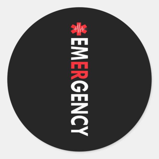 Eerste hulp afdeling Spoedeisende hulp (Verpleegku Ronde Sticker (Voorkant)