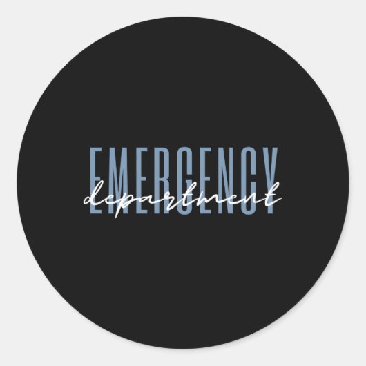 Eerste hulp Afdeling Spoedeisende hulp Zorgverpleg Ronde Sticker (Voorkant)