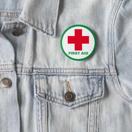 Eerste hulp - Ambulance, Help, dokter Ronde Button 5,7 Cm (In situ)