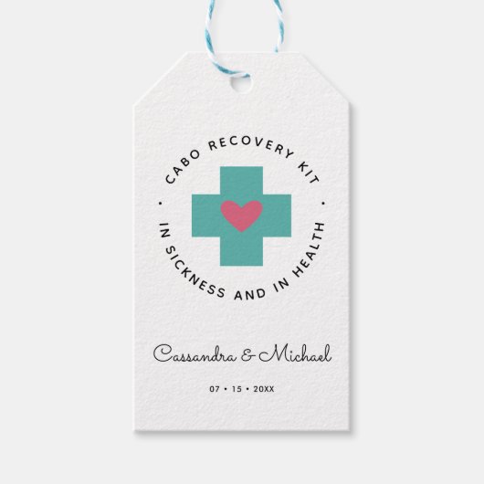 Eerste hulp Bestemming Bruiloft Herstel Kit | Cabo Cadeaulabel (Voorkant)