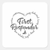 Eerste hulp, hulpverlener vierkante sticker (Voorkant)