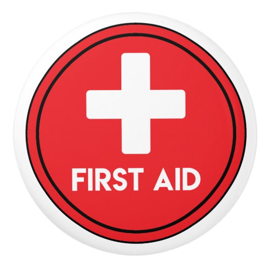 Eerste hulp Levert kabinetsleden Keramische Knop (Voorkant)