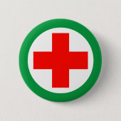 Eerste hulp - Medic (Rode Kruis) - Ambulance, Help Ronde Button 5,7 Cm (Voorkant)