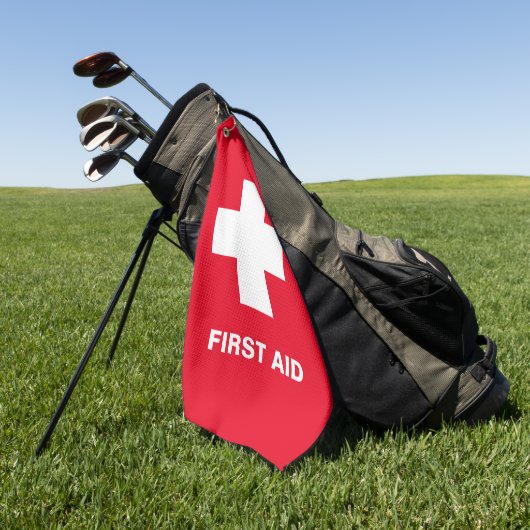 Eerste hulp & noodgeval, ambulance, hulp/golfhandd golfhanddoek (Groen)