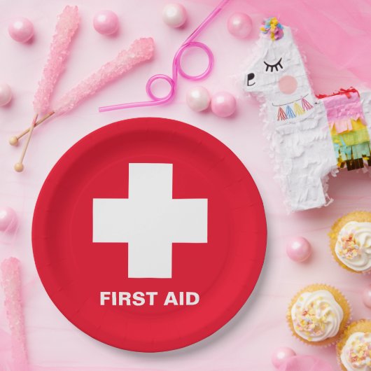Eerste hulp & noodhulp Partij Help / evenementen P Papieren Bordje (Feest)