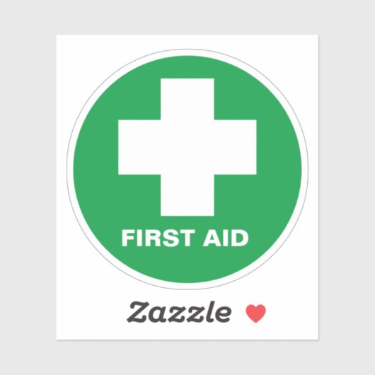 Eerste Hulp & Noodsituatie Sticker /Green (Vel)