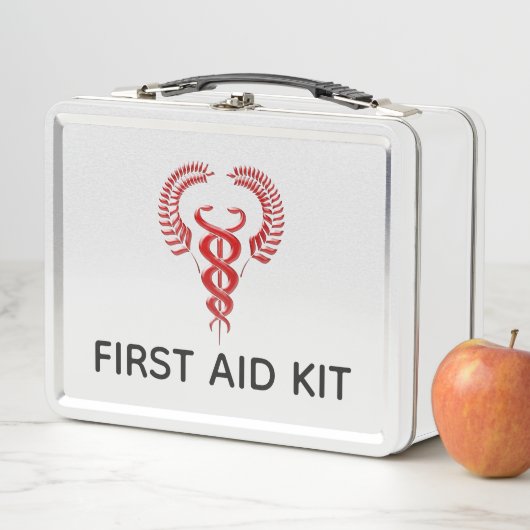 Eerste hulp rode caduceus medisch symbool noodgeva (In situ)