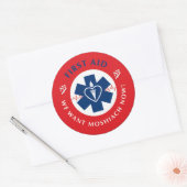 Eerste hulp ronde sticker (Envelop)