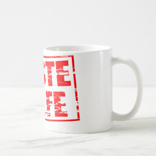 Eerste hulp rood rubber stempel effect koffiemok
