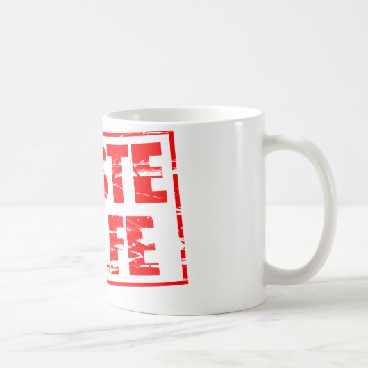 Eerste hulp rood rubber stempel effect koffiemok (Rechts)