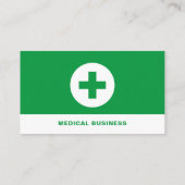 Eerste-hulpsymbool, huisarts, verpleegkundige visitekaartje (Achterkant)