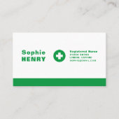 Eerste-hulpsymbool, huisarts, verpleegkundige visitekaartje (Voorkant)