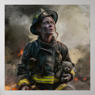 Eerste hulpverleners: Brandweerman 3 Poster