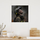 Eerste hulpverleners: Brandweerman 6 Poster (Keuken)