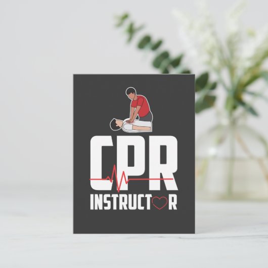Eerste-hulpverleningsservice gecertificeerd CPR-in Briefkaart (Staand voorkant)