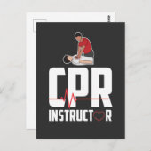 Eerste-hulpverleningsservice gecertificeerd CPR-in Briefkaart (Voorkant / Achterkant)