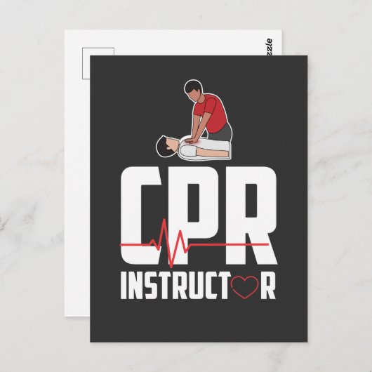 Eerste-hulpverleningsservice gecertificeerd CPR-in Briefkaart (Voorkant / Achterkant)