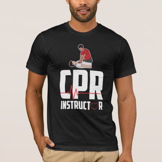 Eerste-hulpverleningsservice gecertificeerd CPR-in T-shirt (Voorkant)