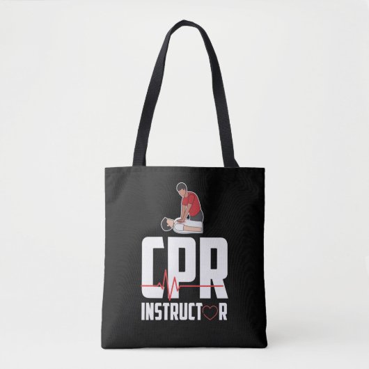 Eerste-hulpverleningsservice gecertificeerd CPR-in Tote Bag (Voorkant)