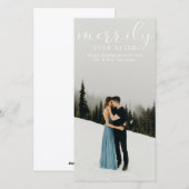 Eerste huwelijk gelukkig tot het eind FOTO Feestdagenkaart (Voorkant / Achterkant)